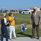 Dr. Kristin Clark and WHC Chancellor Stuart VanHorn were on hand for the first-ever drive-thru commencement ceremony.